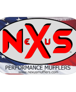 Nexus Mufflers Bumper Sticker - Flag Background
